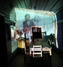 Video mapping interior casa vernacular 